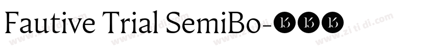Fautive Trial SemiBo字体转换